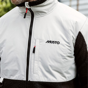 2023 Musto Mnner 64 Sherpa Fleece Jacke 82532 - Black / Platinum